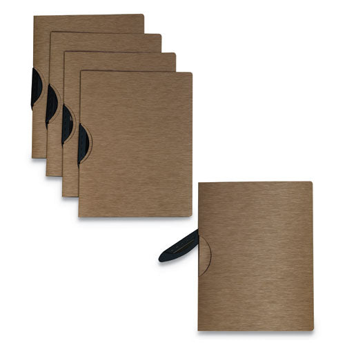 Modern Metallic Executive Style Report Cover, 8 1-2" X 11", Bronze, 5-pack