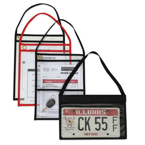 1-pocket Shop Ticket Holder W-strap, Black Stitching, 75-sheet, 9 X 12, 15-box