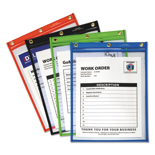 Heavy-duty Super Heavyweight Plus Stitched Shop Ticket Holders, Black, 9x12,15-bx