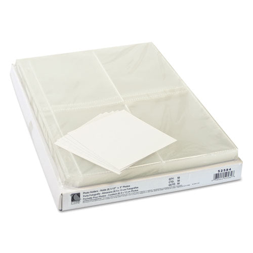 Clear Photo Pages For 8, 3-1-2 X 5 Photos, 3-hole Punched, 11-1-4 X 8-1-8