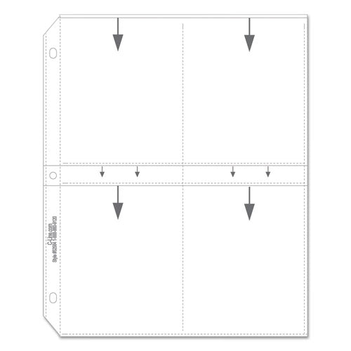 Clear Photo Pages For 8, 3-1-2 X 5 Photos, 3-hole Punched, 11-1-4 X 8-1-8