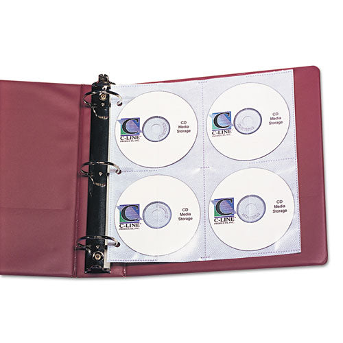 Deluxe Cd Ring Binder Storage Pages, Standard, Stores 8 Cds, 5-pack