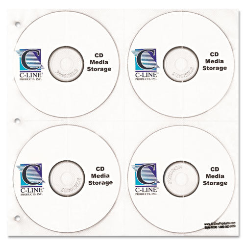 Deluxe Cd Ring Binder Storage Pages, Standard, Stores 8 Cds, 5-pack
