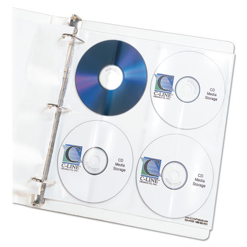Deluxe Cd Ring Binder Storage Pages, Standard, Stores 8 Cds, 5-pack