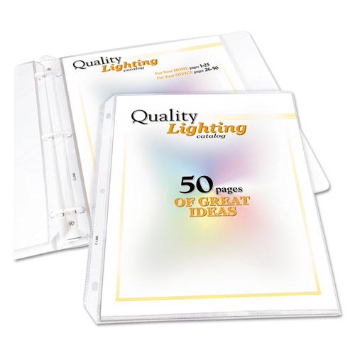 High Capacity Polypropylene Sheet Protectors, Clear, 50", 11 X 8 1-2, 25-bx