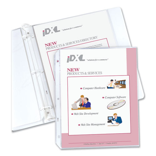 Heavyweight Polypropylene Sheet Protectors, Non-glare, 2", 11 X 8 1-2, 100-bx