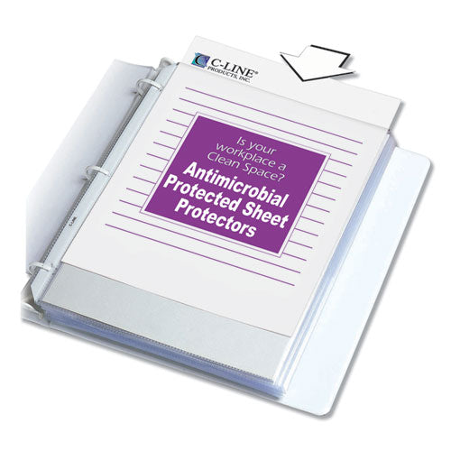 Hvywt Poly Sht Protectors, Clear, Top-loading, 2", 11 X 8 1-2, 100-bx