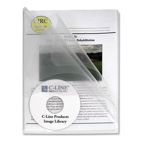 Multi-section Project Folders W- Clear Dividers, 3-sections, 1-3-cut Tab, Letter Size, Clear, 25-box