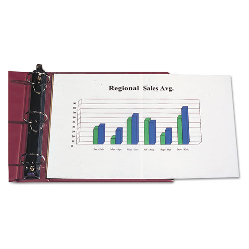 Panoramic Fold-out Poly Sheet Protectors, Center Loading, Clear, 17 X 11, 25-bx