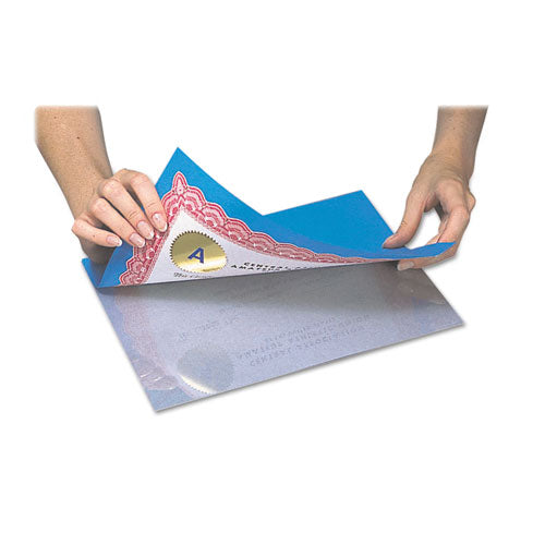 Cleer Adheer Self-adhesive Laminating Film, 3 Mil, 9" X 12", Gloss Clear, 50-box