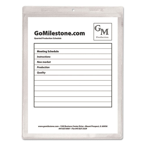 Clear Vinyl Shop Ticket Holders, Both Sides Clear, 25 Sheets, 5 X 8, 50-box