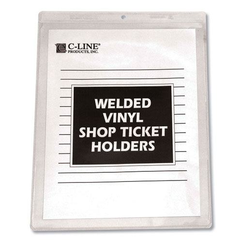 Clear Vinyl Shop Ticket Holders, Both Sides Clear, 50 Sheets, 9 X 12, 50-box