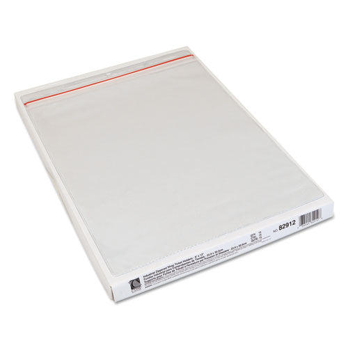 Industrial Zipper Seal Shop Ticket Holders, Vinyl, Clear, 55", 9 X 12, 15-bx