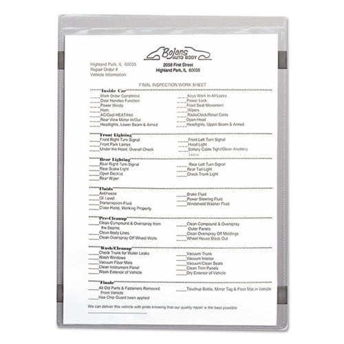 Magnetic Shop Ticket Holders, Super Heavyweight, 50 Sheets, 9 X 12, 15-bx