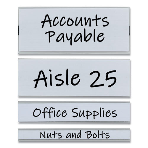 Clear Magnetic Label Holders, Side Load, 6 X 0.5, Clear, 10-pack