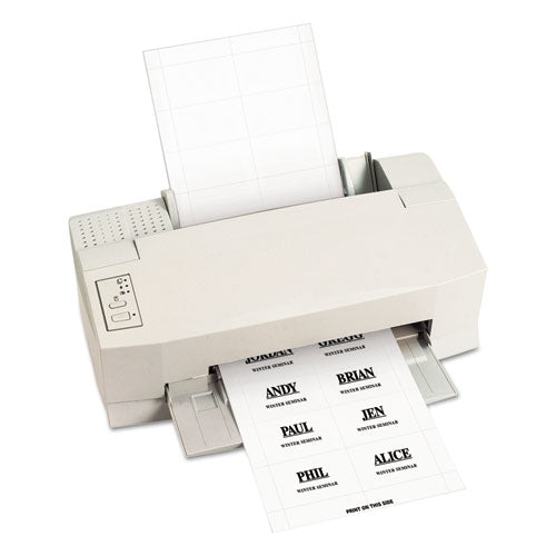Name Badge Inserts, 3 1-2 X 2 1-4, White, 56-pack
