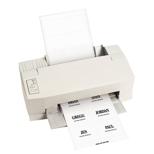 Name Badge Inserts, 3 1-2 X 2 1-4, White, 56-pack