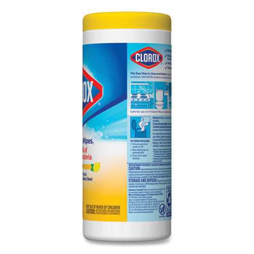 Disinfecting Wipes, 7 X 8, Crisp Lemon, 35-canister, 12-carton