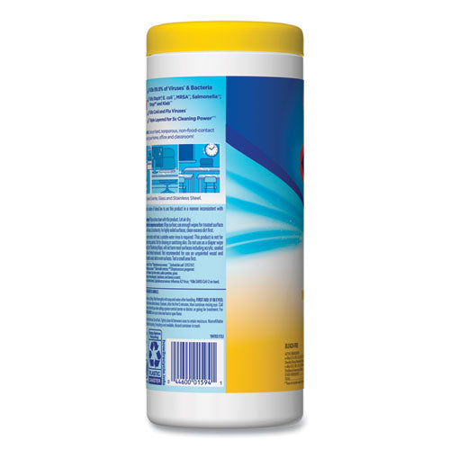 Disinfecting Wipes, 7 X 8, Crisp Lemon, 35-canister