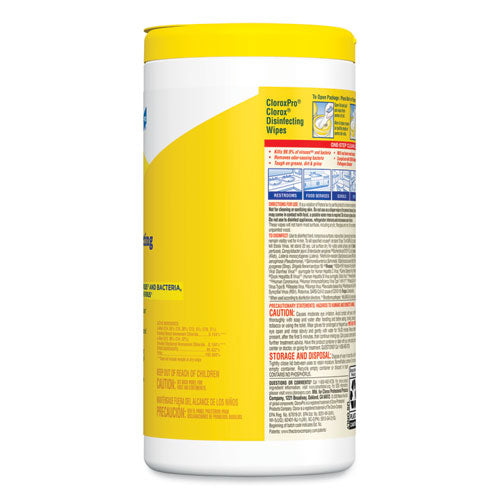 Disinfecting Wipes, 7 X 8, Lemon Fresh, 75-canister, 6-carton