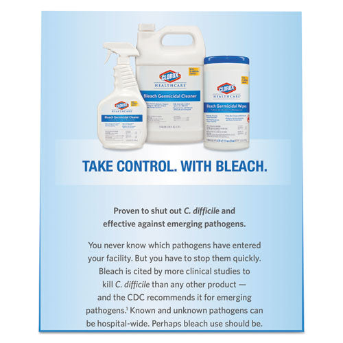 Bleach Germicidal Wipes, 12 X 12, Unscented, 110-bucket