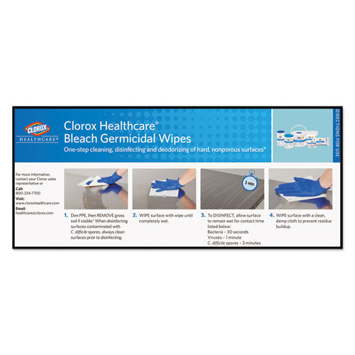 Bleach Germicidal Wipes, 12 X 12, Unscented, 110-bag