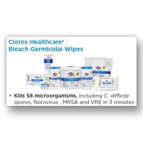 Bleach Germicidal Wipes, 12 X 12, Unscented, 110-bag