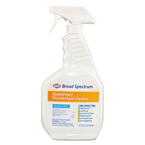 Broad Spectrum Quaternary Disinfectant Cleaner, 32oz Spray Bottle, 9-carton