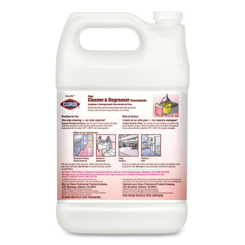 Professional Floor Cleaner And Degreaser Concentrate, 1 Gal Bottle, 4-carton