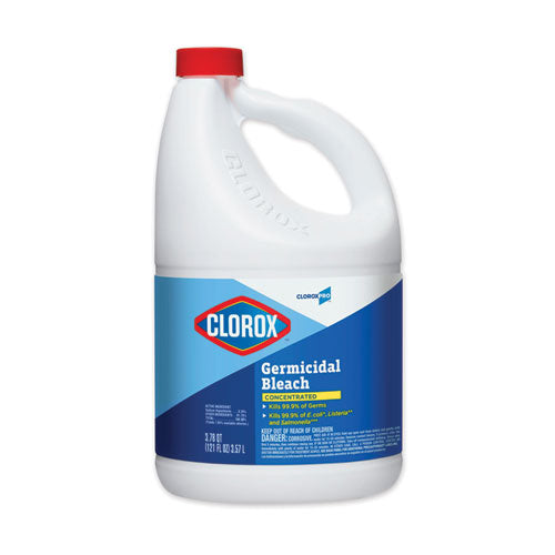 Concentrated Germicidal Bleach, Regular, 121oz Bottle, 3-carton