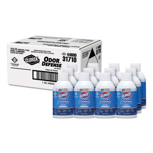 Commercial Solutions Odor Defense, Wall Mount Refill, Clean Air, 6 Oz, 12-carton