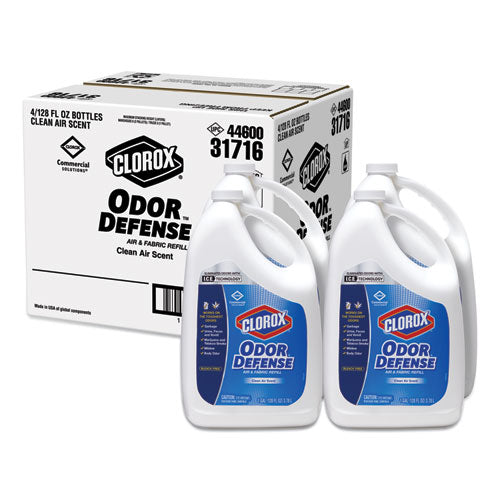 Commercial Solutions Odor Defense Air-fabric Spray, Clean Air, 1 Gal Bottle, 4-carton