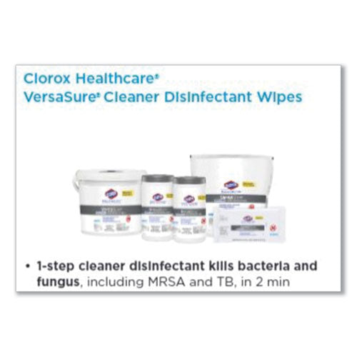 Versasure Cleaner Disinfectant Wipes, 1-ply, 6 3-4" X 8", White, 85 Towels-can