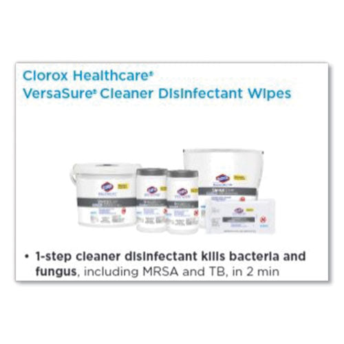 Versasure Cleaner Disinfectant Wipes, 1-ply, 6.75" X 8", White, 85-canister, 6 Canisters-carton