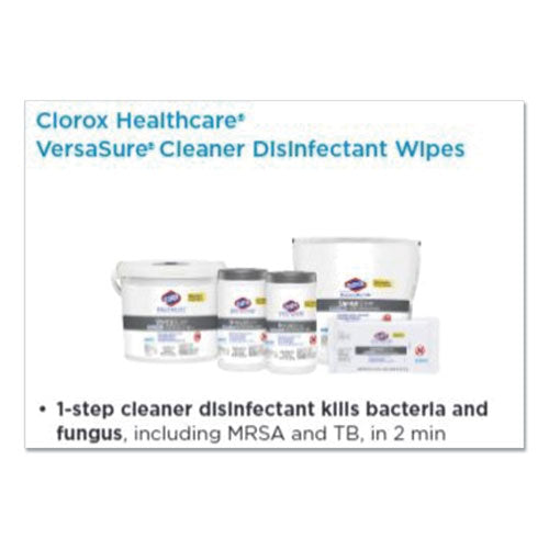 Versasure Cleaner Disinfectant Wipes, 1-ply, 12" X 12", White, 110-pouch, 2-ct