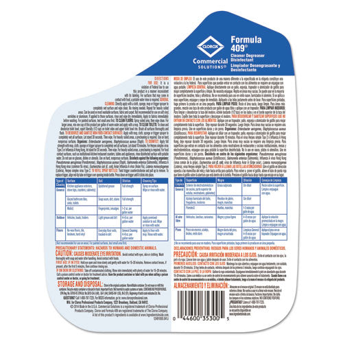 Cleaner Degreaser Disinfectant, Refill, 128 Oz 4-carton