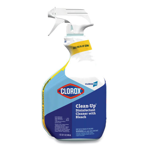 Clean-up Disinfectant Cleaner With Bleach, Fresh, 128 Oz Refill Bottle, 4-carton