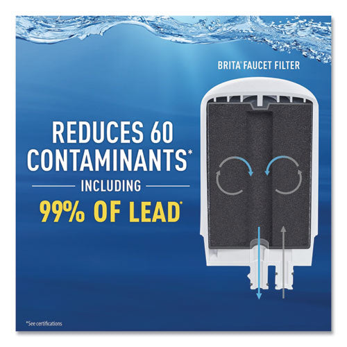 On Tap Faucet Water Filter System, White, 4-carton