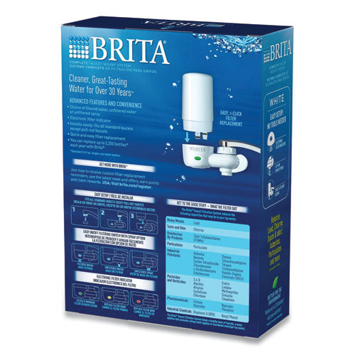 On Tap Faucet Water Filter System, White, 4-carton