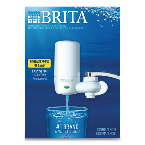 On Tap Faucet Water Filter System, White, 4-carton