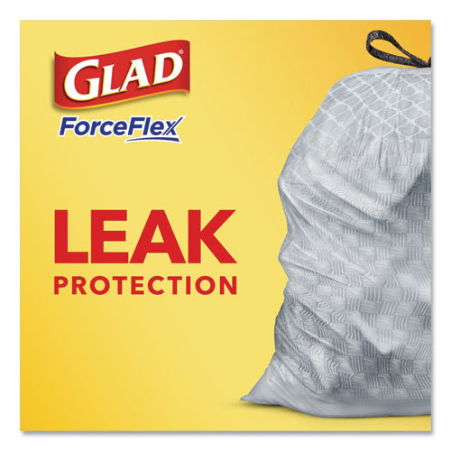Odorshield Tall Kitchen Drawstring Bags, 13 Gal, 0.78 Mil, 24" X 27.38", White, 240-carton