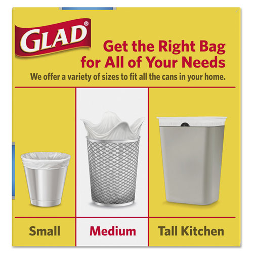 Odorshield Medium Quick-tie Trash Bags, 8 Gal, 0.57 Mil, 21.63" X 23", White, 156-carton