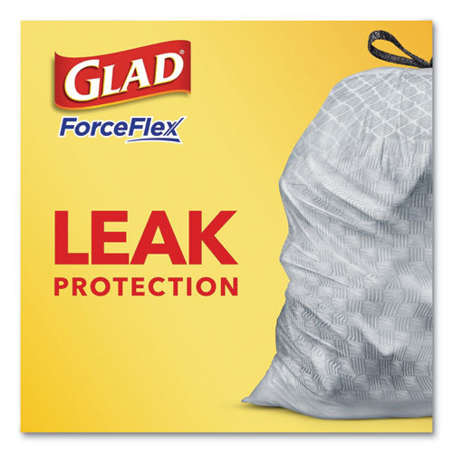 Odorshield Tall Kitchen Drawstring Bags, 13 Gal, 0.95 Mil, 24" X 27.38", White, 240-carton