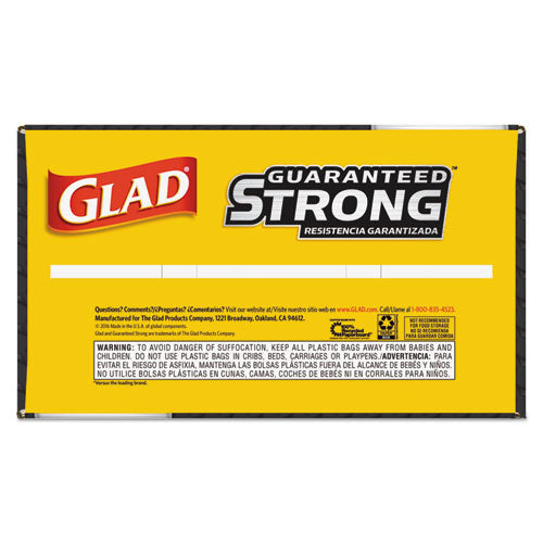 Drawstring Large Trash Bags, 30 Gal, 1.05 Mil, 30" X 33", Black, 90-carton