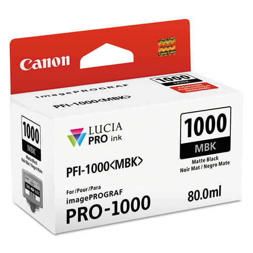 0545c002 (pfi-1000) Lucia Pro Ink, 80 Ml, Matte Black