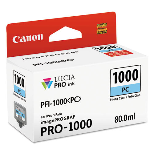 0550c002 (pfi-1000) Lucia Pro Ink, 80 Ml, Photo Cyan