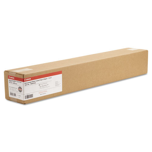 Heavyweight Matte Coated Paper Roll, 2" Core, 10 Mil, 36" X 100 Ft, Matte White