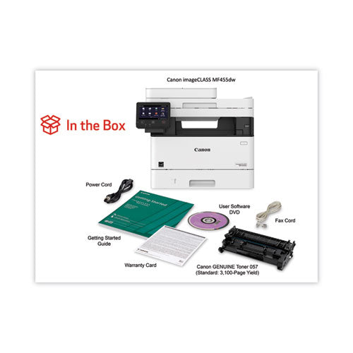 Imageclass Mf455dw Black And White Multifunction Laser Printer, Copy-fax-print-scan