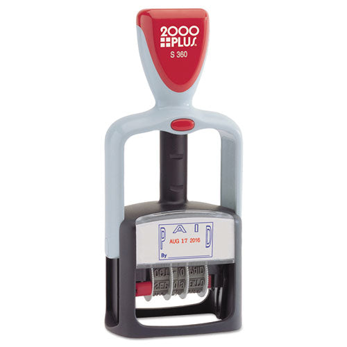 Model S 360 Two-color Message Dater, 1.75 X 1, "received", Self-inking, Blue-red