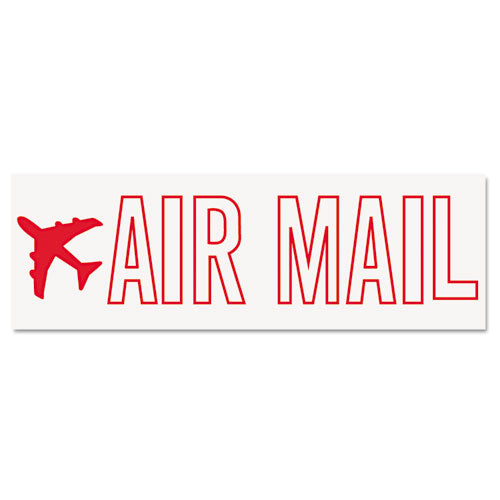Pre-inked Shutter Stamp, Red, Air Mail, 1 5-8 X 1-2
